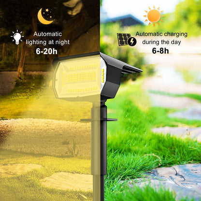59/72 LED Solar Lights Outdoor Waterproof IP65 3 Lighting Modes Solar Powered Landscape Spot Lights For Outside Yard Decor