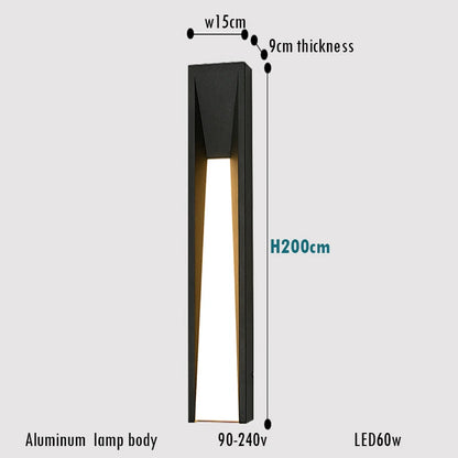 Outdoor Wall Lamp LED Black Lighting Exterior Light Fixtures AC110 220V Porch Lights Wall Mounted Garden Lamp for Patio Entryway