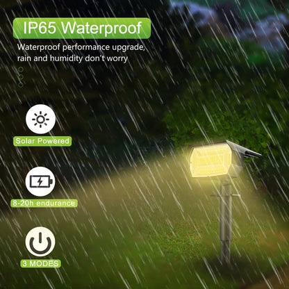 59/72 LED Solar Lights Outdoor Waterproof IP65 3 Lighting Modes Solar Powered Landscape Spot Lights For Outside Yard Decor