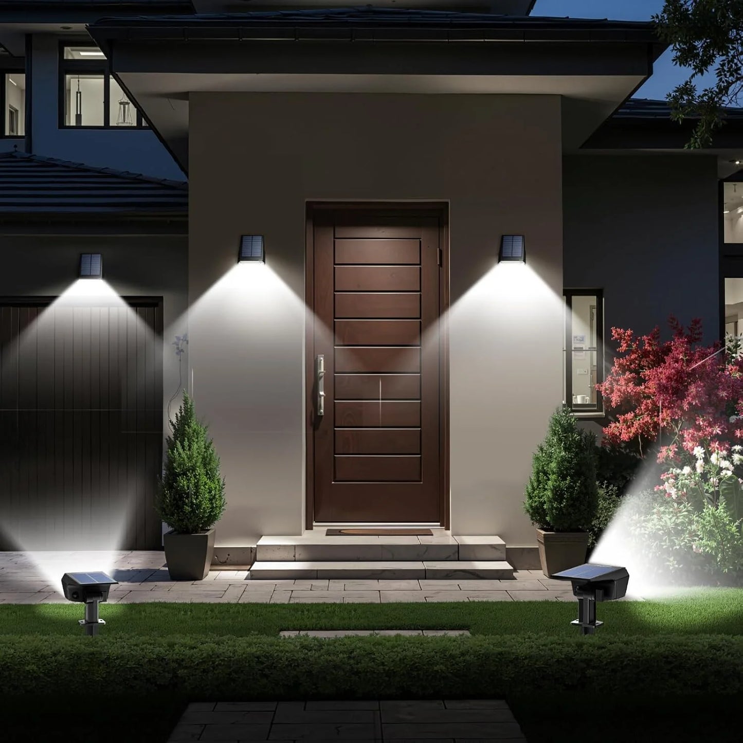 59/72 LED Solar Lights Outdoor Waterproof IP65 3 Lighting Modes Solar Powered Landscape Spot Lights For Outside Yard Decor
