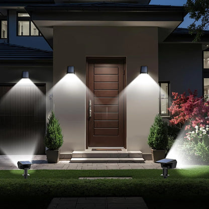 59/72 LED Solar Lights Outdoor Waterproof IP65 3 Lighting Modes Solar Powered Landscape Spot Lights For Outside Yard Decor