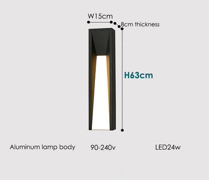 Outdoor Wall Lamp LED Black Lighting Exterior Light Fixtures AC110 220V Porch Lights Wall Mounted Garden Lamp for Patio Entryway